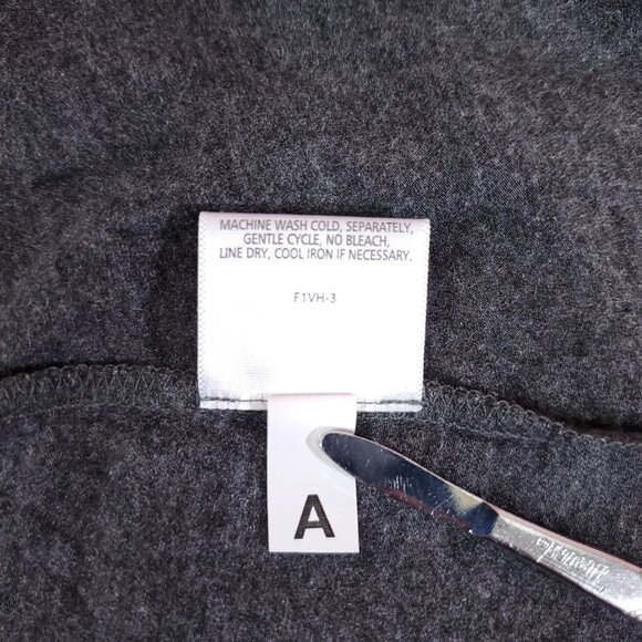 Eileen Fisher Womens Size Medium Ribbed Cowl Neck Tunic Dress 3/4 Sleeve Gray - Picture 13 of 15